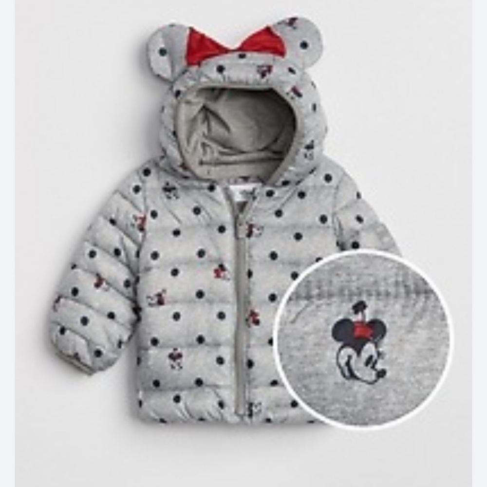 Baby Gap Disney Minnie Mouse puffer jacket 6-12 months